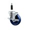 Service Caster 4'' Solid Poly Swivel 7/8'' Expanding Stem Caster with Brake SCC-EX20S414-SPUS-TLB-78 - alternate 1